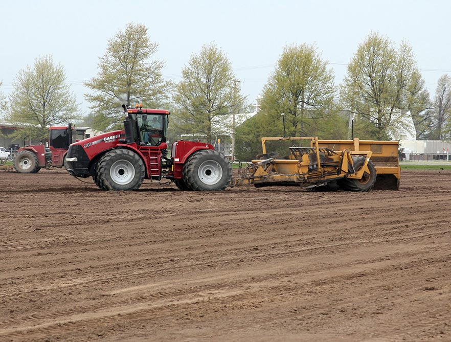 A field being graded.