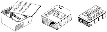 Examples of commercially manufactured rodent bait stations
