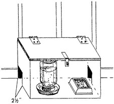 A homemade rodent bait station