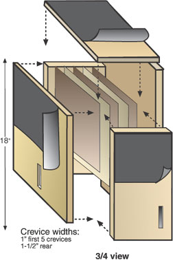 small nursery bat house 3/4 view