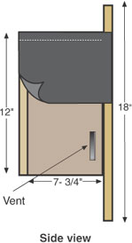 small nursery bat house side view