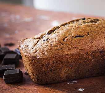 A loaf of zucchini bread.