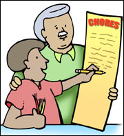 Dennis Murphy art, chores list