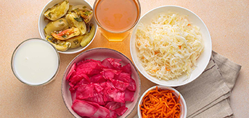 a variety of fermented foods