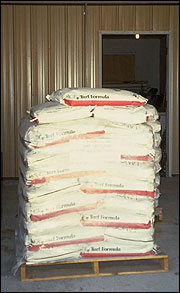 Store sacks on  pallets.