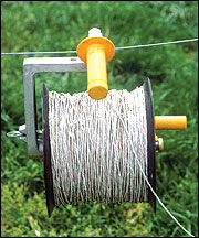 Portable electric fence reels
