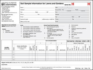 Soil sample form