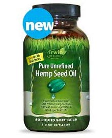 A bottle of hemp seed oil.