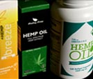 Three hemp oil products.