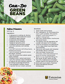 Can-Do Recipes: Green Beans