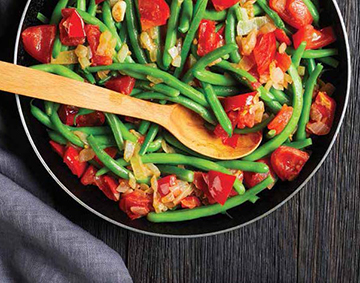 Green Beans with Tomatoes and Basil