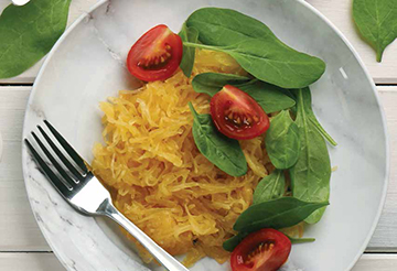 Spaghetti Squash with Tomatoes, Basil, and Parmesan