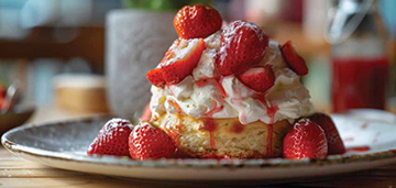 Angel Food Pastry with Fresh Berries and Whipped Cream