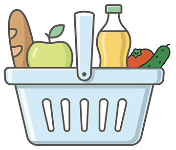 illustration of shopping basket