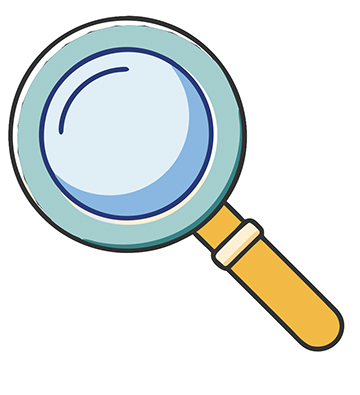illustration of magnifying glass
