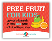Free fruit for kids sign
