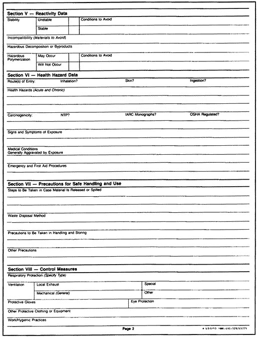 Identifying Product Hazards Material Safety Data Sheets MU Extension