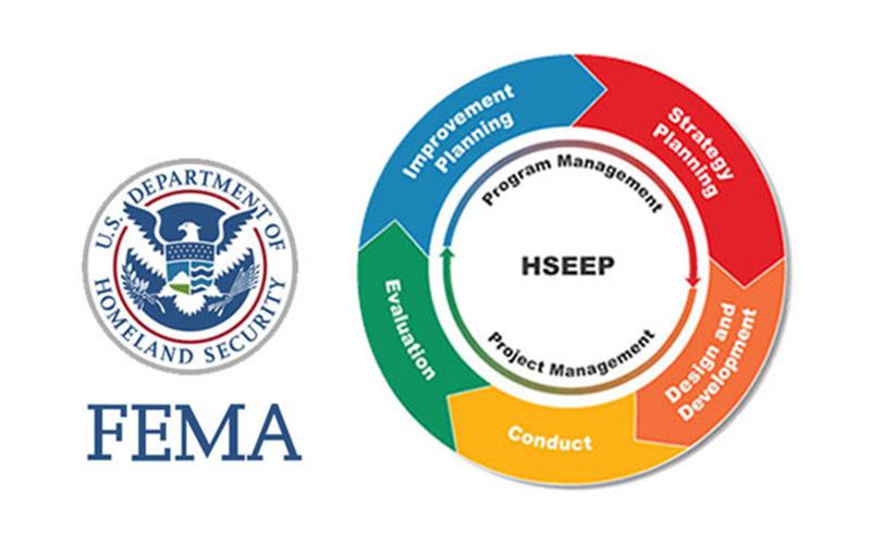 HSEEP diagram and FEMA logo