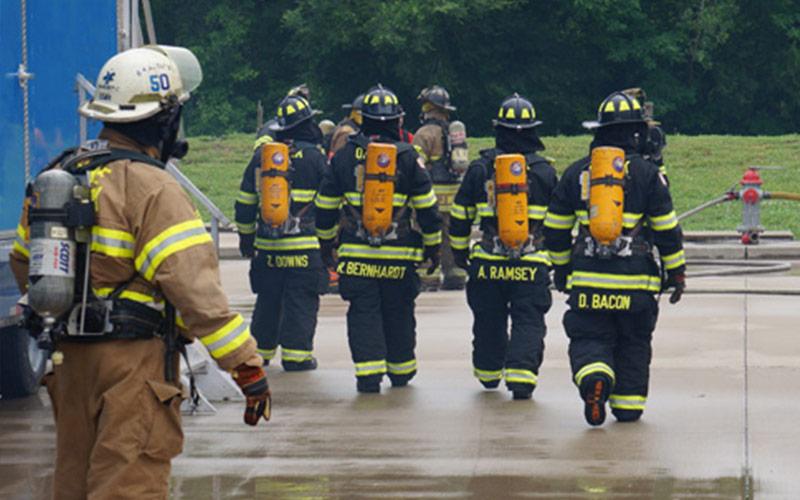 firefighters training