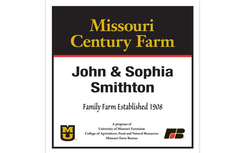 Century Farm sample sign