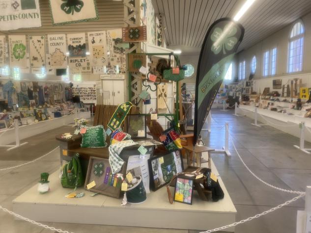 Youth exhibits at the 4-H building during the 2020 Missouri State Fair.