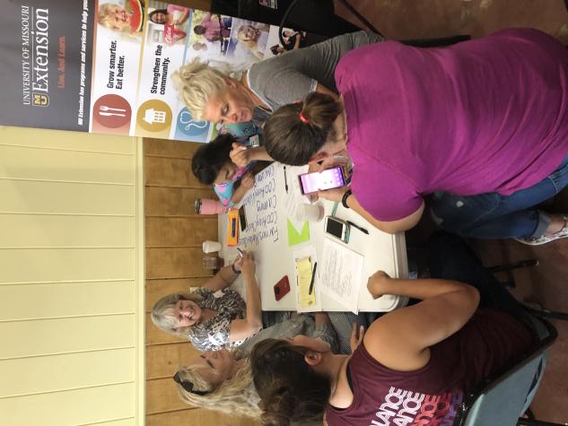 t a 2019 Missouri EATs session, Smithville participants brainstorm ways food-related activities and businesses can encourage local economic development.