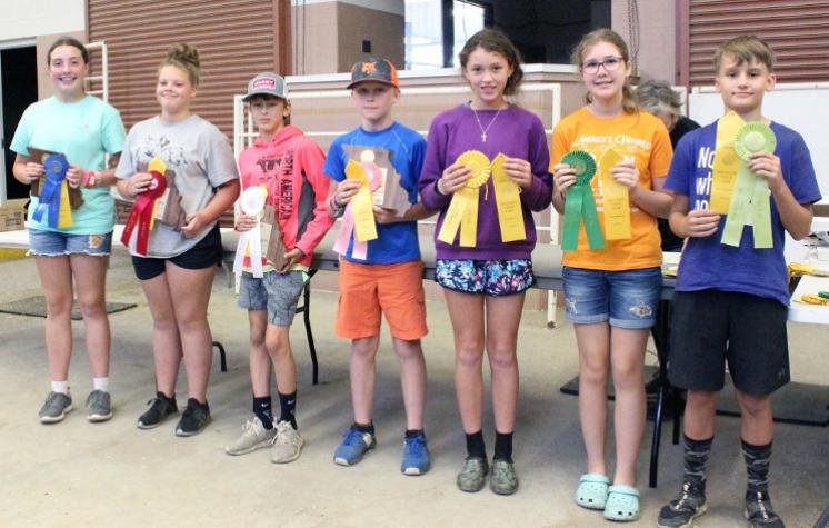 Top intermediate judges. From left, Sophia Geppert, Sammi Justice, Tyson Droste, Colton Nisbett, Raylee Couch, Teagan Hardy, Charley Dickerson.