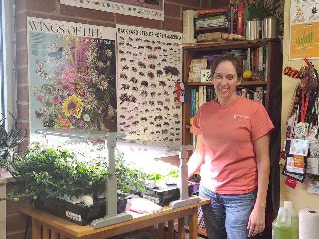 MU Extension horticulturist Katie Kammler is one of 17 MU and Lincoln University educators who will soon begin teaching classes on hydroponics. Kammler says visitors to her Ste. Genevieve office showed great interest in how to use hydroponics to grow gree