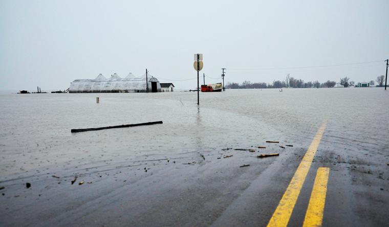 Flooded road