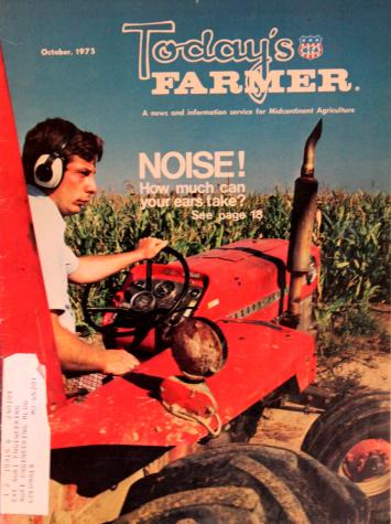 David Baker on the cover of the October 1975 issue of Today's Farmer magazine.