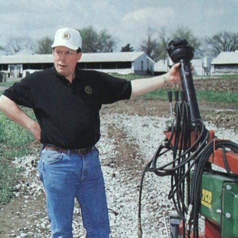 David Baker with PTO equipment.