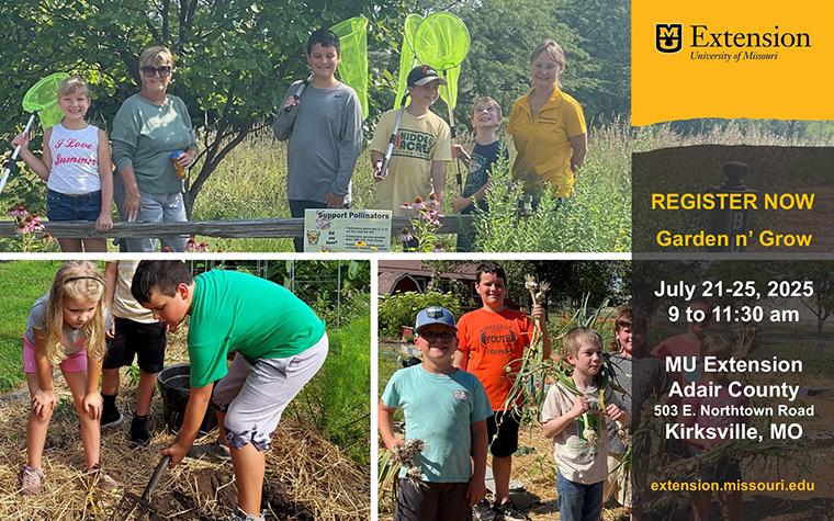 Flyer for Garden 'n Grow in Kirksville