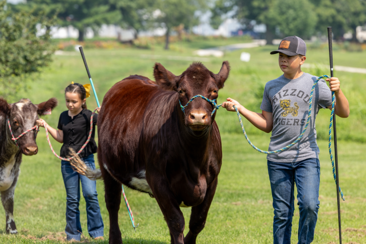Fahrmeier children and livestock