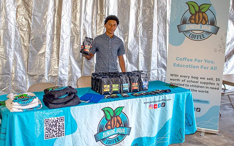 Noah Temple at Junior Java booth