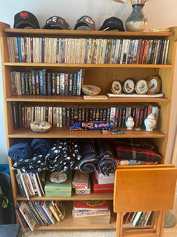 Wooden bookshelf