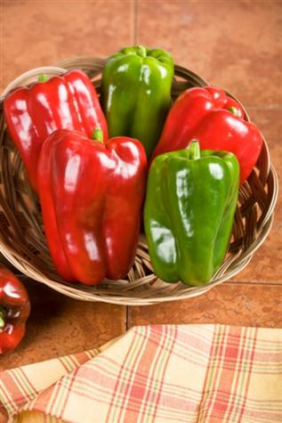 The "Big Bertha" variety produces large, bell-shaped peppers. National Garden Bureau Inc.
