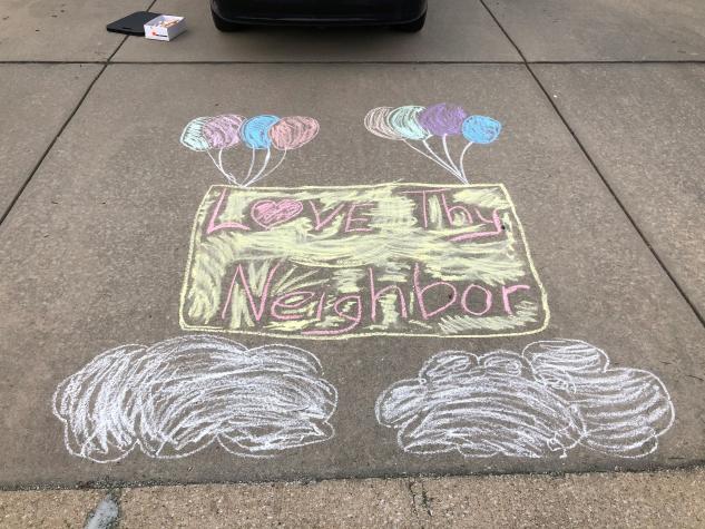 "Love Thy Neighbor," a simple artistic quote.David Burton