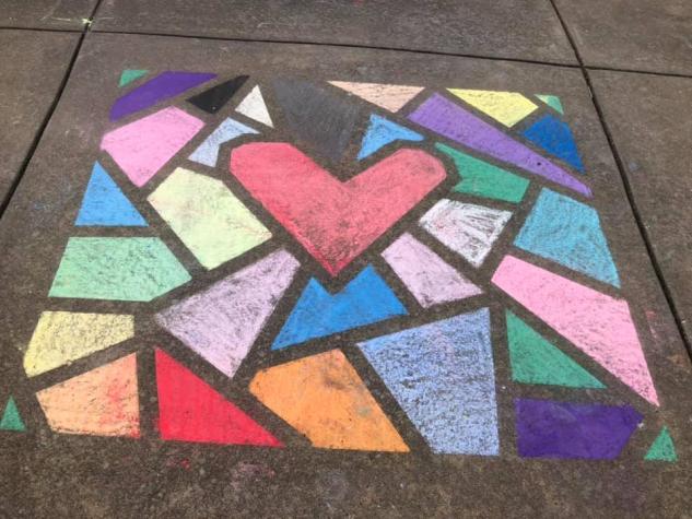 Children in a Republic neighborhood used chalk to spread joy and inspired neighbors.David Burton