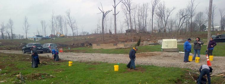 MU Extension specialist Frank Wideman coordinated volunteer efforts following the Feb. 28 tornado in Perry County. Using GIS, volunteers were able to locate everyone who lived in the 14-mile-long path of the tornado within two hours.  Photo courtesy of Frank Wideman