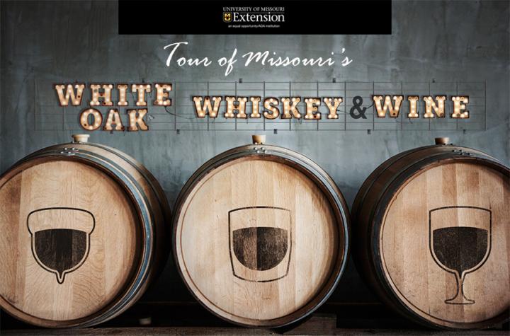White Oak, Whiskey and Wine tour graphic.
