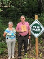 Jana and Art Suchland of Hannibal received the Outstanding Tree Farmer of the Year award from the Forest and Woodland Association of Missouri and the Missouri Tree Farm System. Photo courtesy of Forest and Woodland Association of Missouri.