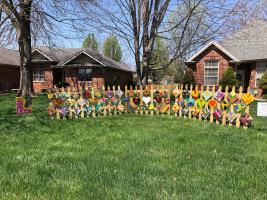 "My Colorful Neighborhood" is David Burton's LAWN exhibit and was contributed to by 40 of his neighbors.David Burton