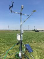 Nine Missouri weather stations, including this one at the Monroe City Regional Airport, recently received updates to help farmers and chemical applicators know when to spray herbicides to avoid off-target movement caused by temperature inversions. Photo courtesy of Pat Guinan