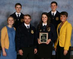 Boone County Commission recently recognized livestock teams from the county. Among the honorees were the 4-H Senior Livestock Judging Team members Aaron Mott, Wyatt Thompson, Elise Bailey and Derek Strawn.Photo courtesy of Rebecca Mott