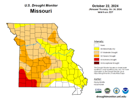 Oct. 22 U.S. Drought Monitor report for Missouri 