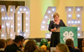 Dana Brown Haynes speaking at the Clover Gala