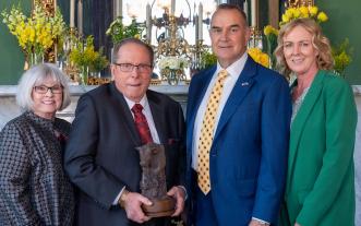 Robin and David Baker with Missouri Gov. Mike Kehoe and First Lady Claudia Kehoe