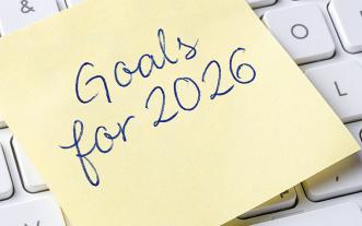 Post-It sticky that says "Goals for 2026"