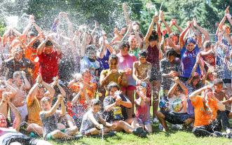 A group of kids at a summer camp