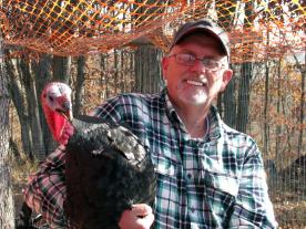 Rod Belzer raises heritage turkeys at Winigan Farms in Sullivan County, Mo. Photo by Linda Geist